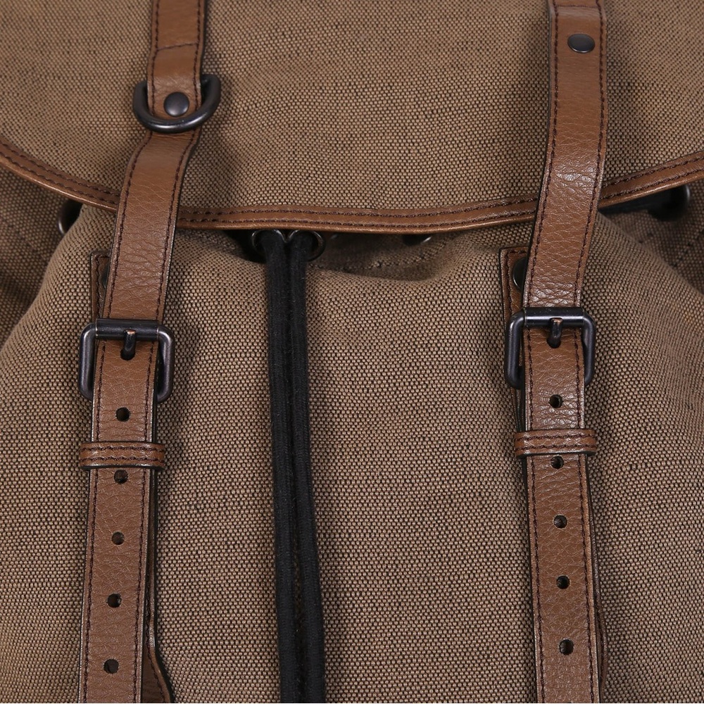 Burberry -Classic Brown Canvas Backpack - Picture 6 of 16